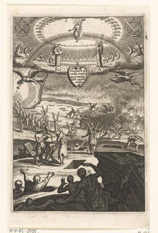 Emblem with the Last Judgement for consideration of living in virtue or sin, Boetius Adamsz. Bolswert, 1620 Canvas Print