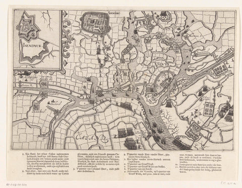 Map of Sluis besieged by Maurits, 1604, Bartholomeus Willemsz. Dolendo (attributed to), 1604 - 1610 Canvas Print