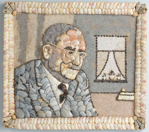 Shell portrait of Dr. W. Drees, W.M. Voois, c. 1960 Canvas Print