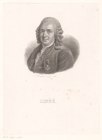 Portrait of Carl Linnaeus, Pierre François Bertonnier, 1833 Canvas Print