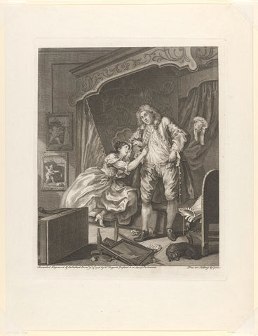 ‘After’, William Hogarth, 1736 Canvas Print