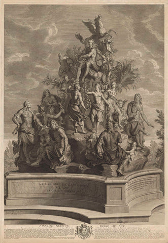 Franse Parnassus, Jean Audran, 1723 Canvas Print