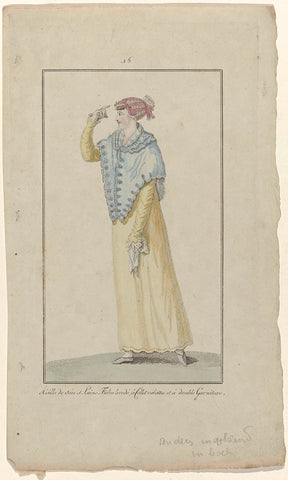 Elegantia, or magazine of fashion, luxury and taste for ladies, February 1808, No. 36 : Résille de soie et Lain (...), anonymous, 1808 Canvas Print