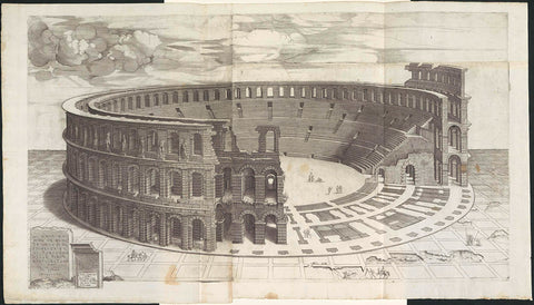 Arena van Verona, Enea Vico, c. 1543 - c. 1567 Canvas Print