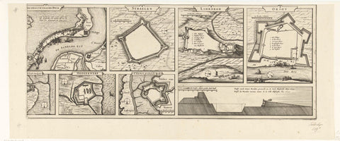 Siege of Maastricht, 1632 (plate 6), Claes Jansz. Visscher (II), 1633 Canvas Print