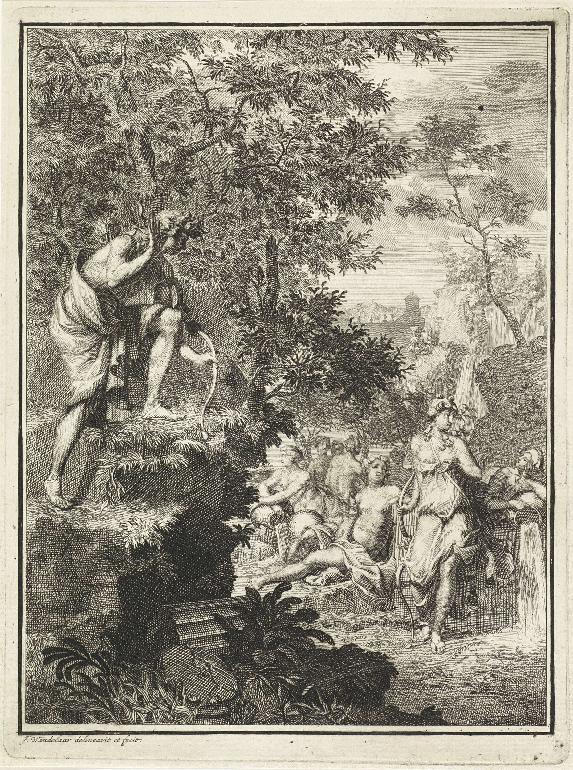 Diana and Actaeon, Jan Wandelaar, 1710 - 1759 | CanvasPrints.com