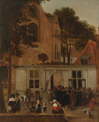 The Conferring of a Degree at the University of Leiden about 1650, Hendrick van der Burch, c. 1650 - c. 1660 Canvas Print