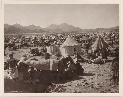 The western side of Mount Arafat, near Mecca, during the annual meeting of pilgrims (pl.15), Abd Al-Ghaffar, 1888 - 1889 Canvas Print