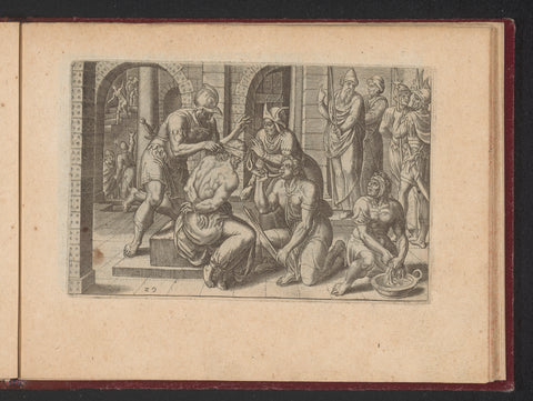 Bespotting van Christus, Philips Galle (workshop of), 1573 Canvas Print