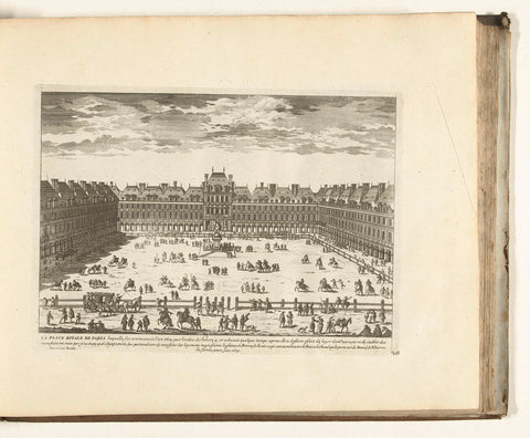 View of the Louvre Palace in Paris, 1726, anonymous, 1726 Canvas Print