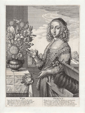 Spring, Wenceslaus Hollar, 1641 Canvas Print