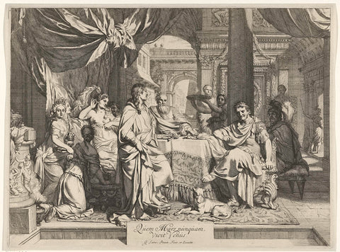 Feast of Cleopatra, Gerard de Lairesse, 1675 - 1680 Canvas Print