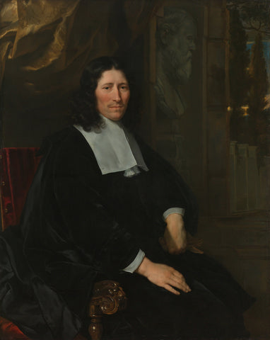 Portrait of Pieter de la Court, Abraham van den Tempel, 1667 Canvas Print