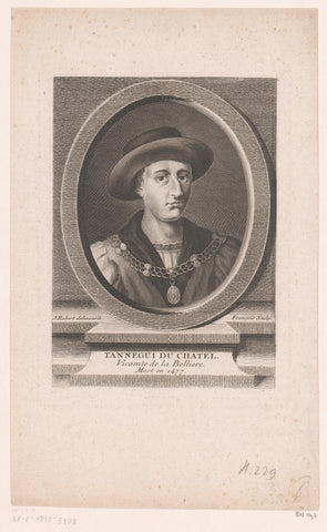 Portret van Tanneguy III du Chastel, Jean Charles François, 1755 - 1765 Canvas Print