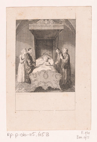 Jeanne d'Albret on her deathbed, Daniel Nikolaus Chodowiecki, 1799 Canvas Print