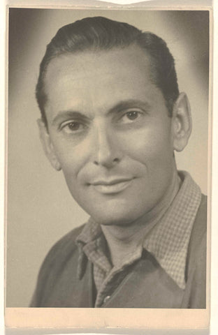 Portrait of the third husband of Isabel Wachenheimer Gideon Elon, with checkered collar, February 1955, anonymous, 1955 Canvas Print