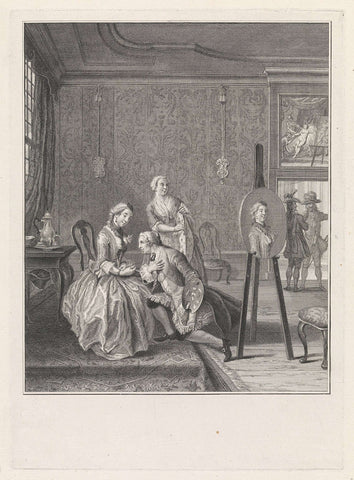 The painter by love, Pieter Tanjé, 1761 Canvas Print