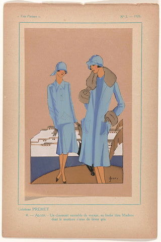 Très Parisien, 1926, No.  2, Pl. 4: Creations PREMET - ALGIERS, J. Dory, 1926 Canvas Print