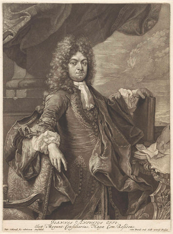 Portret van Johann Anton Otto, Pieter Schenk (I) (attributed to workshop of), 1670 - 1713 Canvas Print