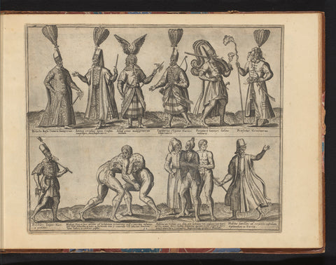 Thirteen Turks from different positions, dressed according to the fashion of c. 1580, Abraham de Bruyn, in or before 1581 Canvas Print