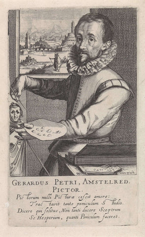 Portrait of Gerrit Pietersz. Sweelinck, Simon Frisius, 1610 Canvas Print