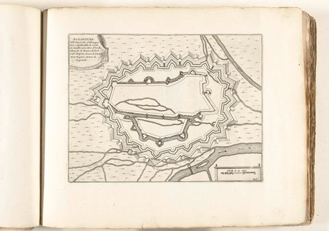 Map of Augsburg, c. 1702, anonymous, 1702 - 1703 Canvas Print