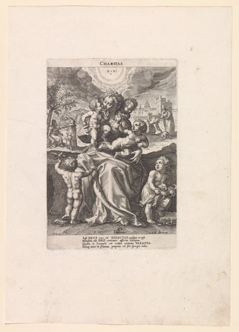 Love, Raphaël Sadeler (I), 1590 Canvas Print