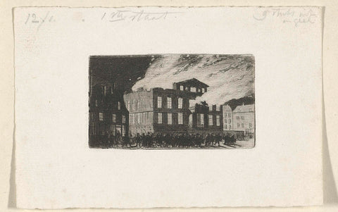 Brand in Museum Boijmans, 1864, Cornelis van der Griendt, 1864- 1866 Canvas Print