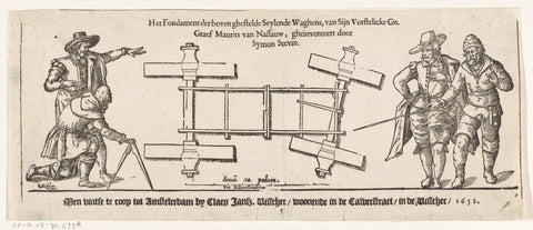 Diagram of the land yacht of Simon Stevin, 1602, Christoffel van Shechem (I), 1652 Canvas Print