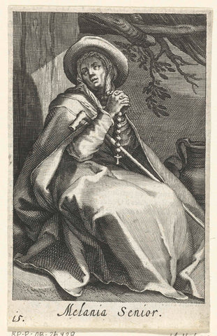 Saint Melania the Elder as hermit, Boetius Adamsz. Bolswert, 1619 Canvas Print