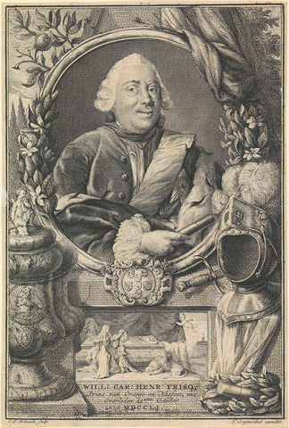 Portret van Willem IV, prins van Oranje-Nassau, Christian Friedrich Fritzsch, 1751 - 1803 Canvas Print