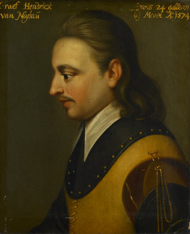 Portrait of Hendrik, Count of Nassau, Wybrand de Geest (I) (workshop of), c. 1633 - c. 1635 Canvas Print