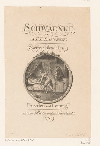 Wenzel appears to Leopold in the form of a donkey, Daniel Nikolaus Chodowiecki, 1792 Canvas Print