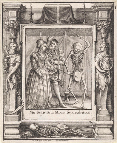 The Newlyweds and Death, Wenceslaus Hollar, 1651 Canvas Print