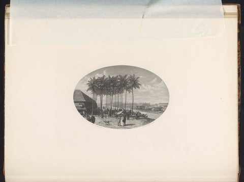 Stichting van Batavia, 1619, Johann Heinrich Maria Hubert Rennefeld, 1865 - 1870 Canvas Print
