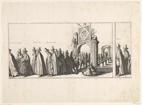 The funeral procession (plate 12), 1623, Simon Frisius, 1624 Canvas Print