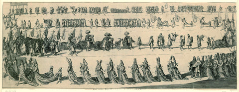 Funeral procession of Mary Stuart, 1695, Pieter van den Berge, 1695 Canvas Print