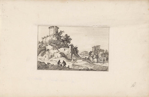 Temple of the Sibylle in Tivoli, Claes Jansz. Visscher (II), 1618 Canvas Print