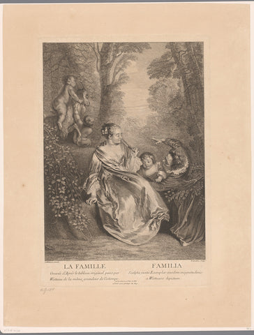 Familie, Pierre Alexandre Aveline, 1712-1760 Canvas Print