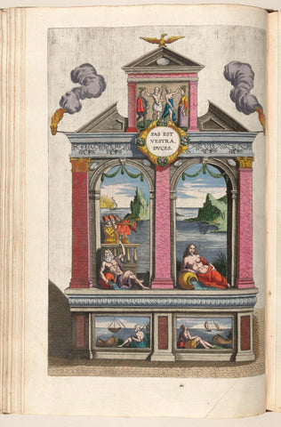 Scaffolding with river gods, 1599, anonymous, 1599 Canvas Print