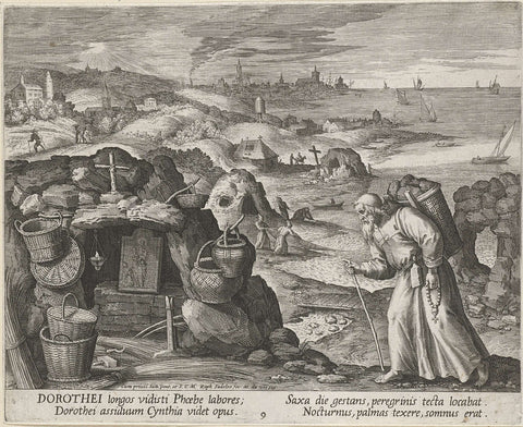 Saint Dorotheus as a Hermit, Raphaël Sadeler (I), 1600 Canvas Print