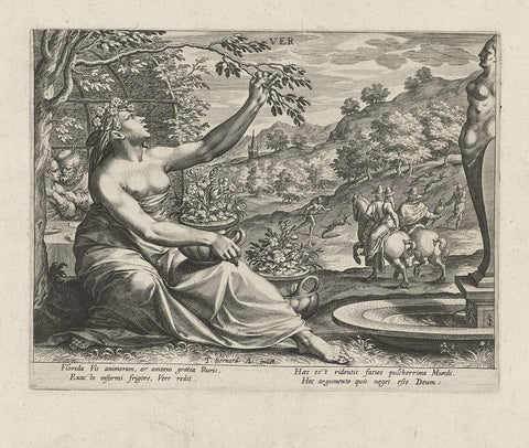 Lente, Johann Sadeler (I), 1580 - 1584 Canvas Print