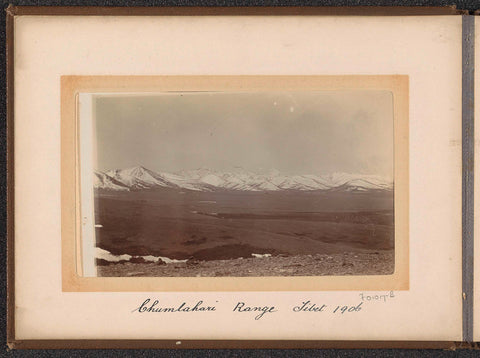 View of a plain and the snowy mountain range of Chumlahari, D.T. Dalton, 1906 Canvas Print