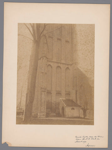 South side of the tower of the Dutch Reformed church in Asperen after the fire of 1896, anonymous (Monumentenzorg) (attributed to), A.J.M. Mulder (possibly), 1896 Canvas Print