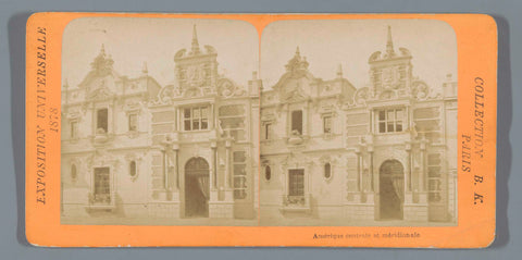 Pavilions of Central and South America (left) and Denmark (right) at the World's Fair of 1878, Adolphe Block, 1878 Canvas Print