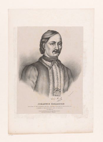 Portrait of Ioannis Kolettis, anonymous, 1825 Canvas Print