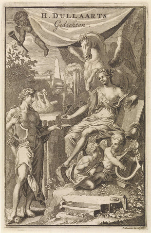 Venus and Apollo, Jan Goeree, 1716 Canvas Print