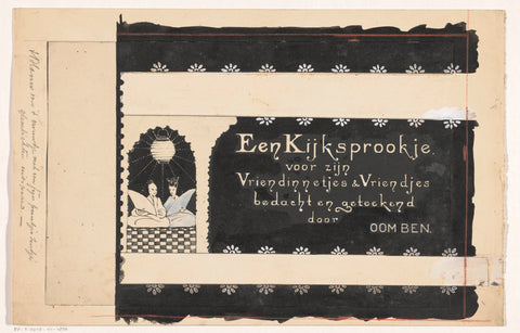 Band design for: Oom Ben, Pim's Poppetjes: een kijksprookje voor zijn vriendinnetjes en vriendjes, 1913, Bernard Willem Wierink, in or before 1913 Canvas Print