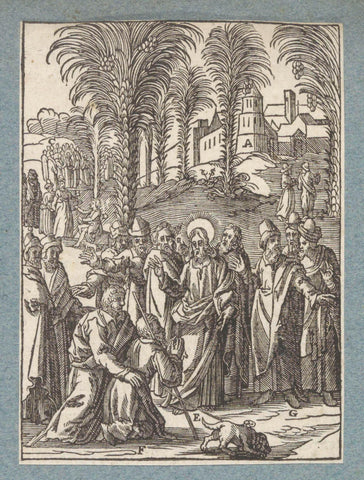 Healing of the blind of Jericho, Christopher of Shechem (II), 1629 Canvas Print