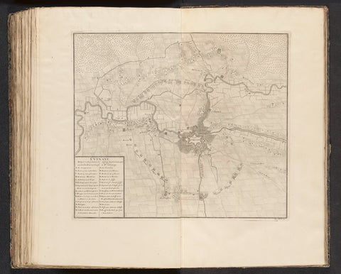 Map of the Siege of Saint-Venant, 1710, anonymous, 1729 Canvas Print